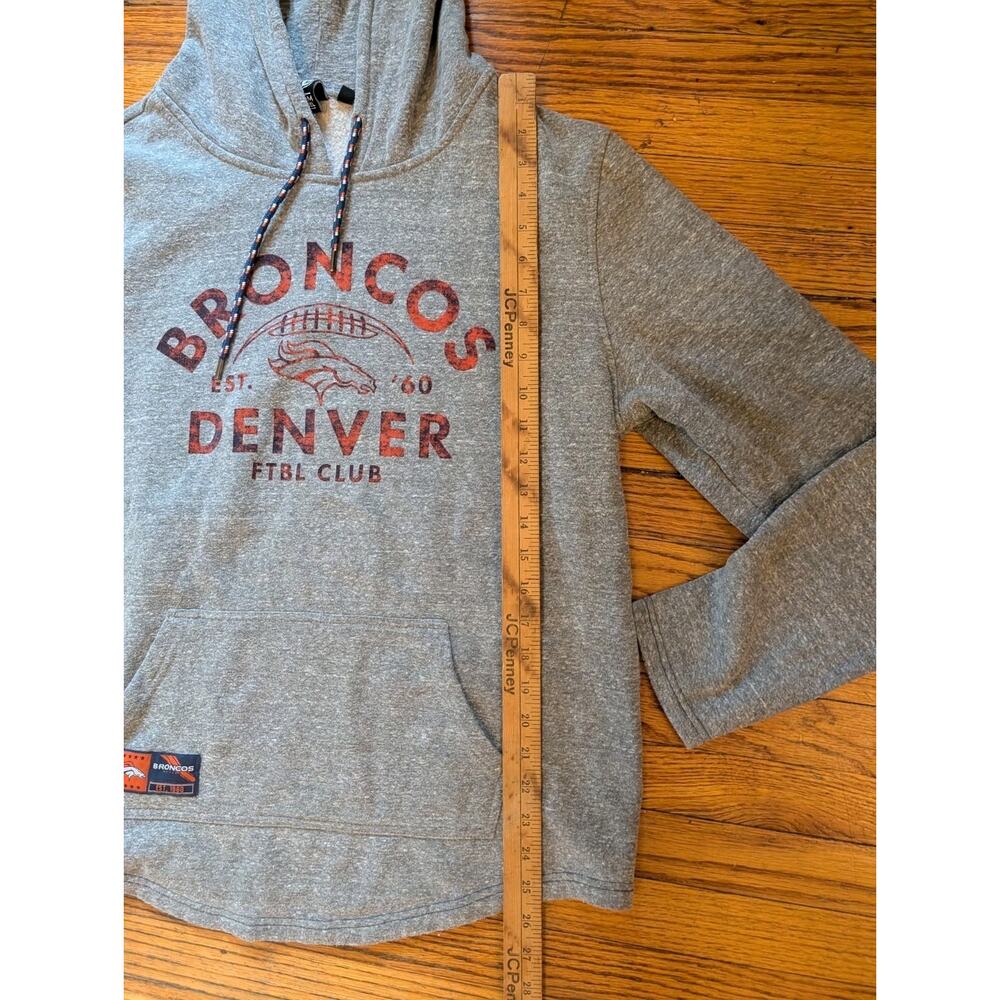 Denver Broncos Hoodie Sweatshirt Men's Large Gray - Picture 6 of 8